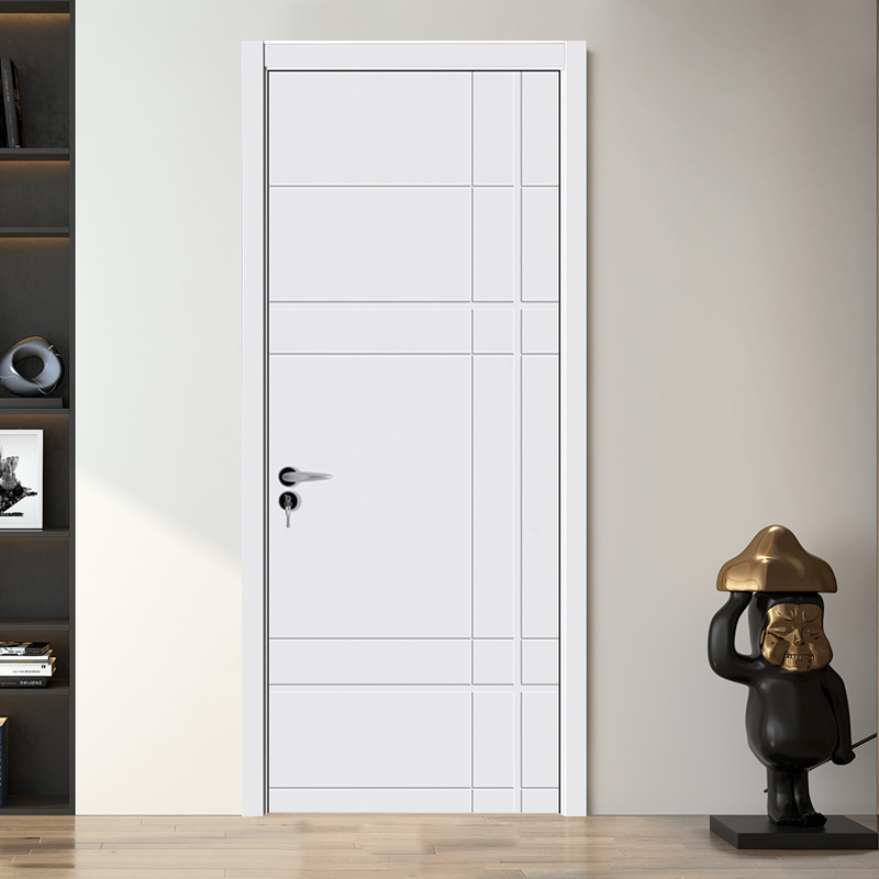 GJ-S536 Puerta lacada blanca de madera pintada de MDF 