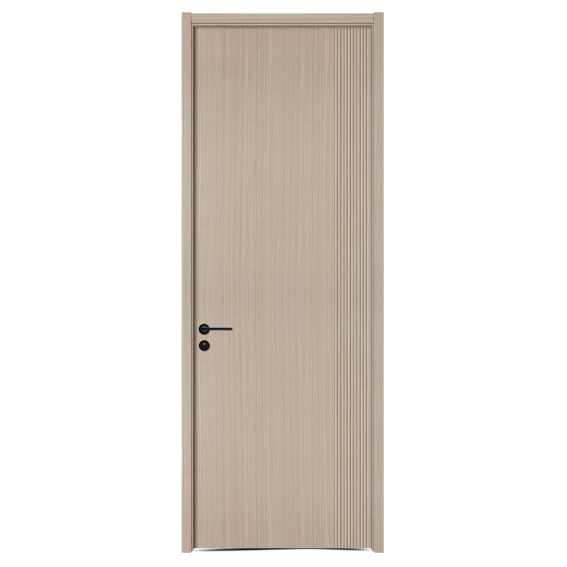 GW-115 Puerta de madera de pera de plata de PVC MDF de diseño plano interior