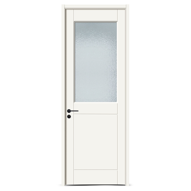 GW-123B Puerta de cristal de cuarto de baño de madera de blanco puro de PVC MDF