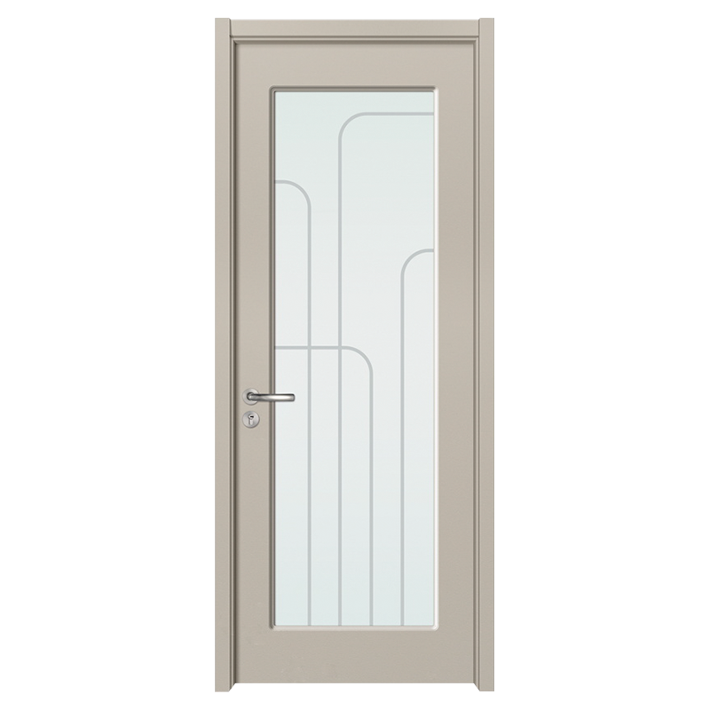 GA20-58B Puerta interior de madera con vidrio PVC gris claro