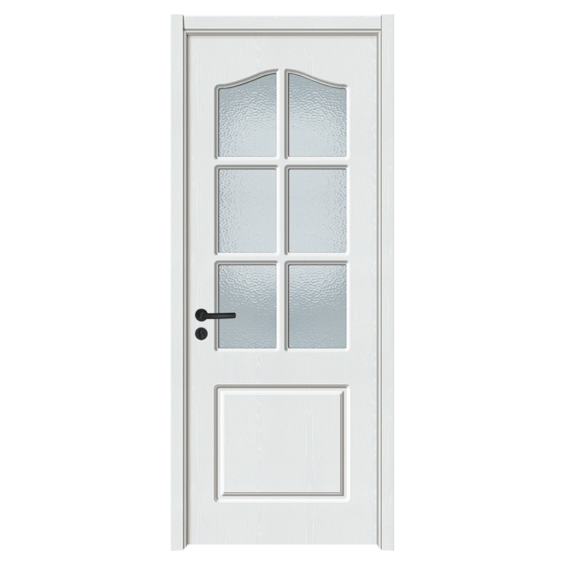 GA20-83 Puerta de madera interior de vidrio esmerilado de estilo europeo blanco